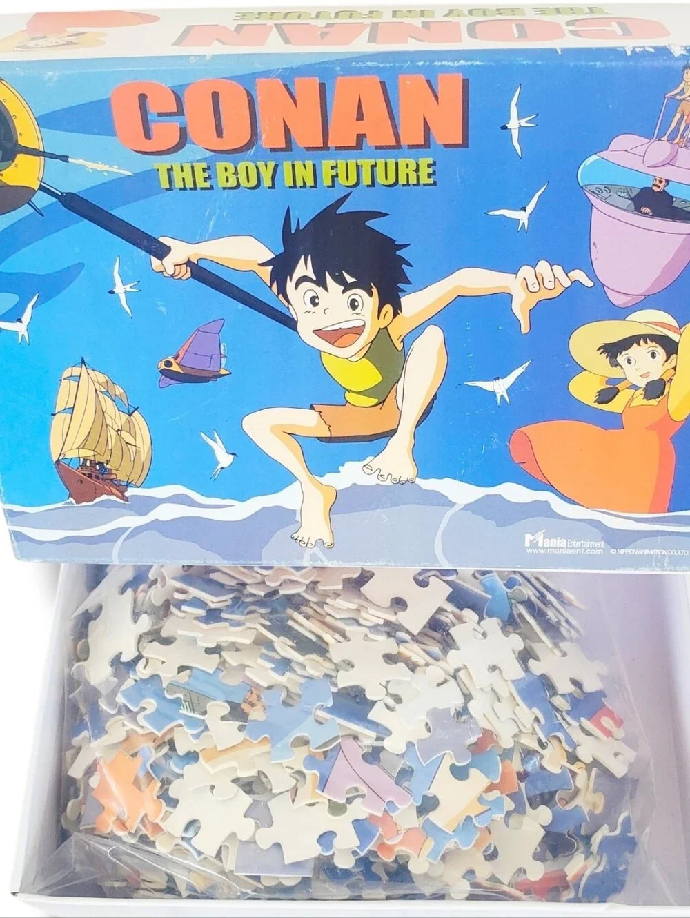 Vintage Conan The Boy in Future Jigsaw Puzzle Complete w/ Box Anime Hayao Retro